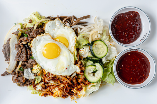 Rice With Squid & Beef Bul Go Gi Bibimbap